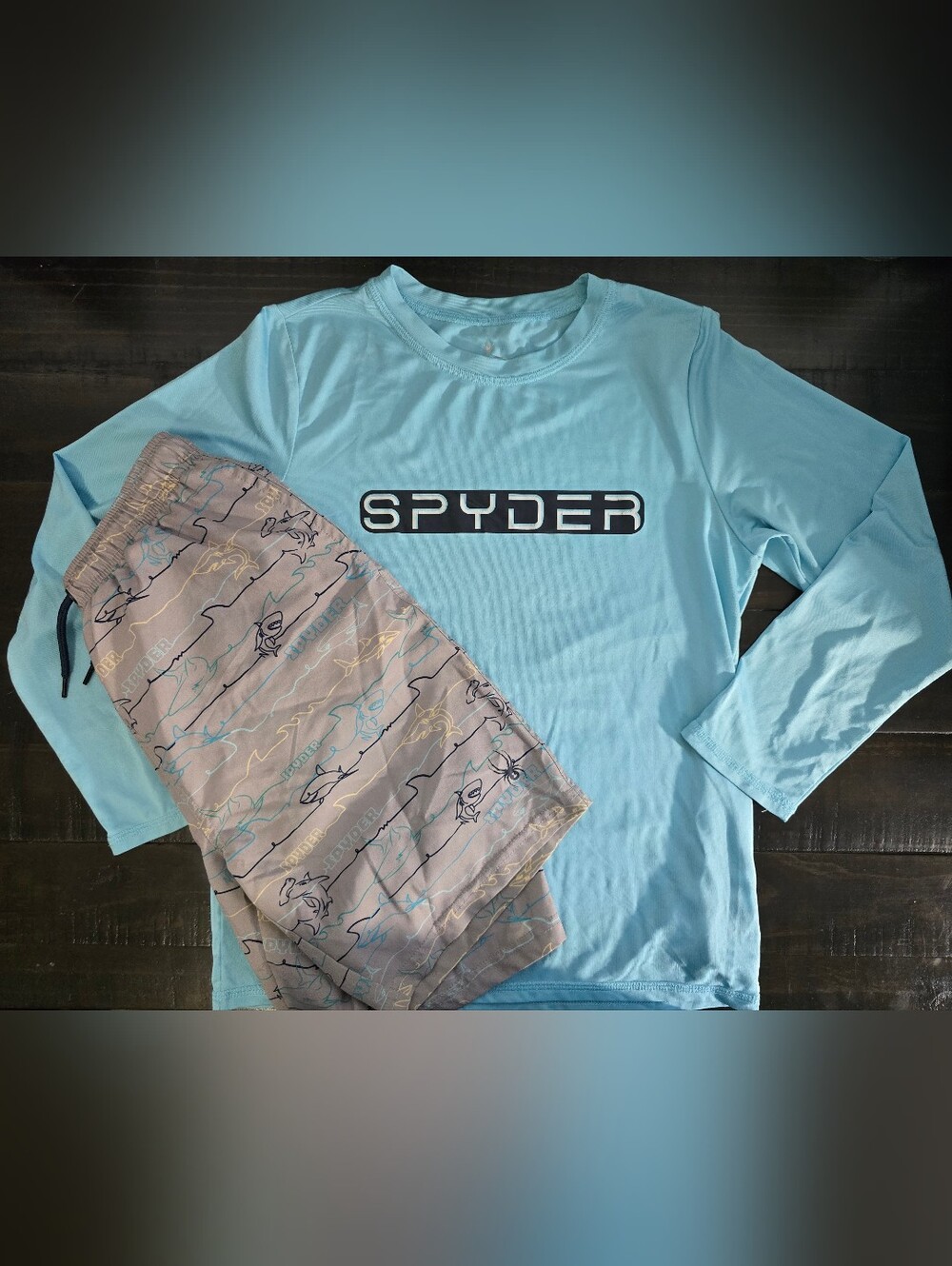 Boys Spyder Light Blue Performance Tee